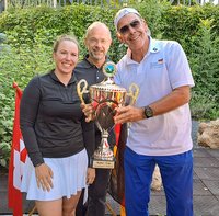 Lena Häcki-Groß neben Andreas Gerleigner und Sascha Hehn