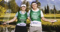 Die Gewinner der Ski&Golf World Championships 2024 Antje Heissel (DE) und Fabian Gola (CH) 